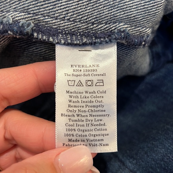 Everlane The Super-Soft Summer Jean Coverall in Dark Blue Wash Women's 12 NWT - Picture 6 of 7